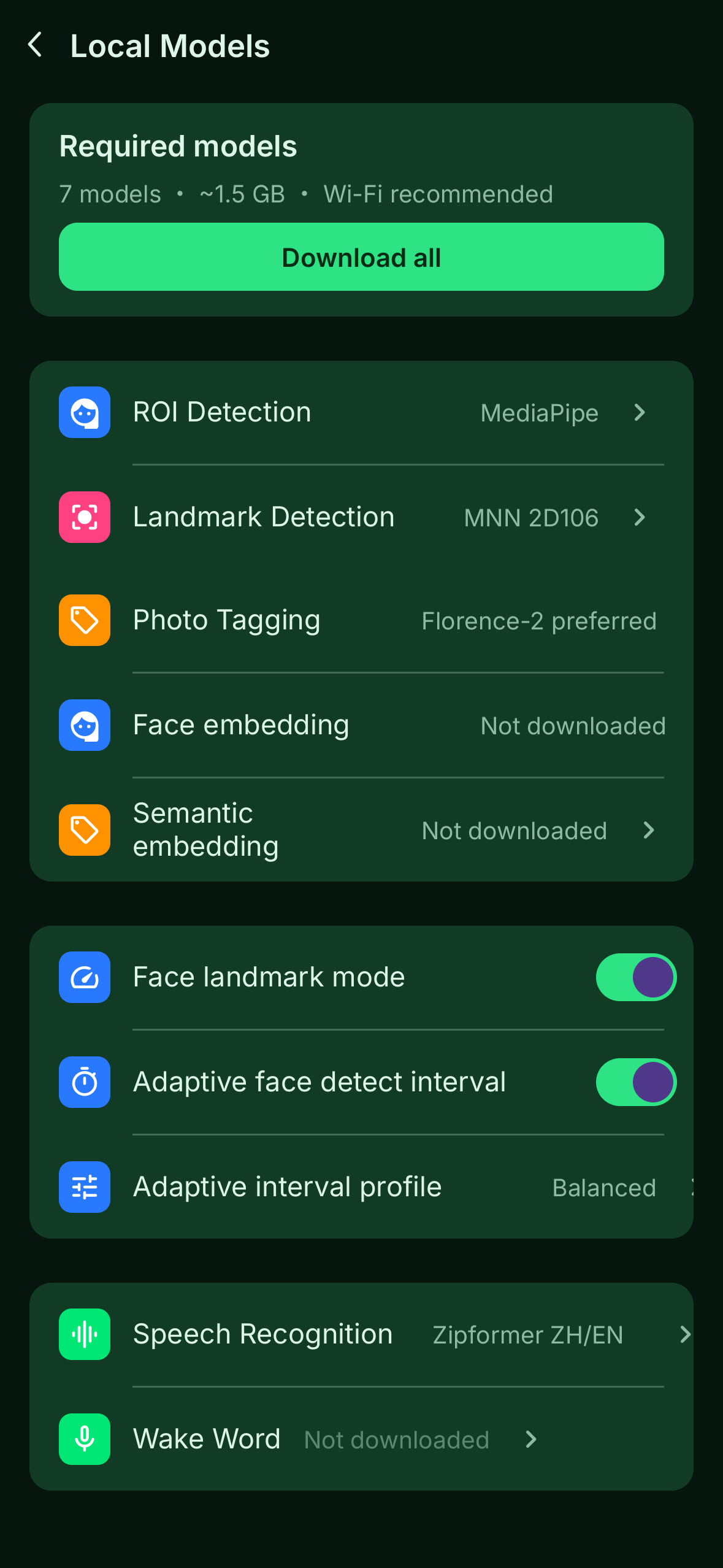 Download required models